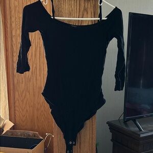 Forever 21 Black Off-Shoulder Jumpsuit